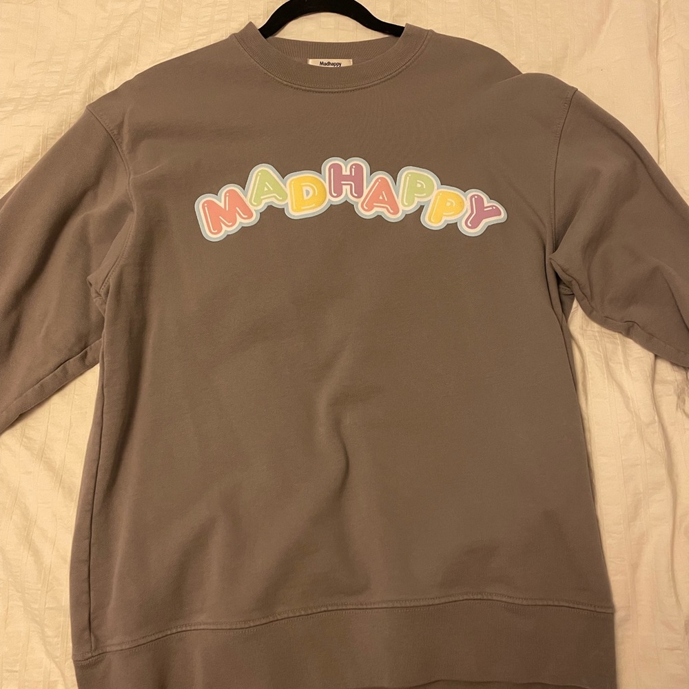 Mad happy bubble letter crew